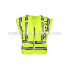 ANSI/ISEA vehicle security vests with sticker warning jacket,reflective apparel flame-retardant